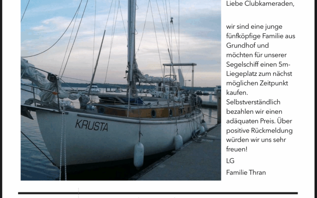 Suche 5m-Liegeplatz zum Kauf